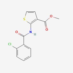 molecular formula C13H10ClNO3S B2593283 2-(2-氯苯甲酰氨基)噻吩-3-羧酸甲酯 CAS No. 864940-40-9