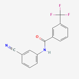 molecular formula C15H9F3N2O B2593290 N-(3-氰基苯基)-3-(三氟甲基)苯甲酰胺 CAS No. 710315-90-5