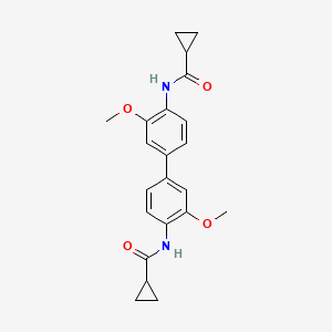 N-[4-[4-(cyclopropanecarbonylamino)-3-methoxyphenyl]-2-methoxyphenyl]cyclopropanecarboxamide