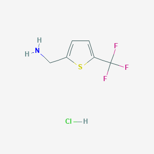 molecular formula C6H7ClF3NS B2593312 [5-(Trifluoromethyl)thiophen-2-yl]methanamine hydrochloride CAS No. 1971858-34-0