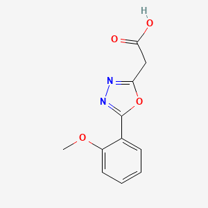 molecular formula C11H10N2O4 B2593314 [5-(2-甲氧基苯基)-[1,3,4]恶二唑-2-基]-乙酸 CAS No. 415679-26-4