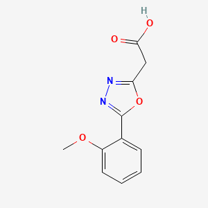 molecular formula C11H10N2O4 B2593314 Acide [5-(2-méthoxyphényl)-[1,3,4]oxadiazol-2-yl]acétique CAS No. 415679-26-4