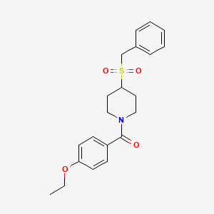 molecular formula C21H25NO4S B2593316 (4-(Benzylsulfonyl)piperidin-1-yl)(4-ethoxyphenyl)methanone CAS No. 2034344-38-0