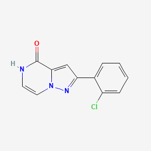 molecular formula C12H8ClN3O B2593322 2-(2-氯苯基)吡唑并[1,5-a]哒嗪-4(5H)-酮 CAS No. 1338666-43-5