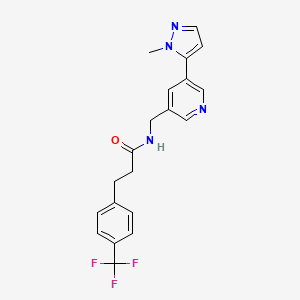 N-((5-(1-methyl-1H-pyrazol-5-yl)pyridin-3-yl)methyl)-3-(4-(trifluoromethyl)phenyl)propanamide