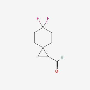 molecular formula C9H12F2O B2593347 6,6-Difluorospiro[2.5]octane-2-carbaldehyde CAS No. 2287282-06-6