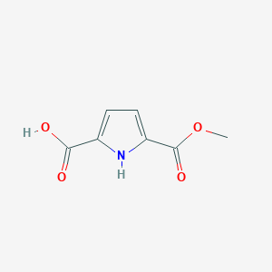molecular formula C7H7NO4 B2593355 5-(methoxycarbonyl)-1H-pyrrole-2-carboxylic acid CAS No. 1199-64-0