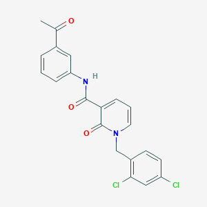 molecular formula C21H16Cl2N2O3 B2593359 N-(3-acetilfenil)-1-(2,4-diclorobencil)-2-oxo-1,2-dihidropiridina-3-carboxamida CAS No. 941910-68-5