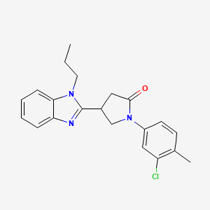 1-(3-chloro-4-methylphenyl)-4-(1-propyl-1H-benzimidazol-2-yl)pyrrolidin-2-one
