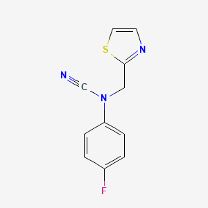 molecular formula C11H8FN3S B2593364 N-cyano-4-fluoro-N-[(1,3-thiazol-2-yl)methyl]aniline CAS No. 1825588-93-9