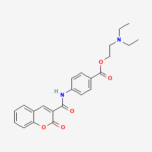 molecular formula C23H24N2O5 B2593374 2-(diethylamino)ethyl 4-(2-oxo-2H-chromene-3-carboxamido)benzoate CAS No. 139964-78-6