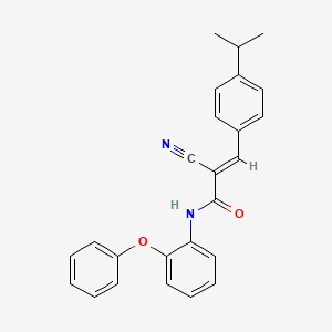 (E)-2-cyano-N-(2-phenoxyphenyl)-3-(4-propan-2-ylphenyl)prop-2-enamide