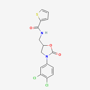 N-((3-(3,4-dichlorophenyl)-2-oxooxazolidin-5-yl)methyl)thiophene-2-carboxamide