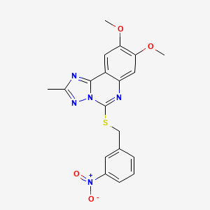 8,9-Dimethoxy-2-methyl-5-[(3-nitrobenzyl)thio][1,2,4]triazolo[1,5-c]quinazoline