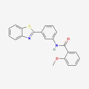 molecular formula C21H16N2O2S B2593432 N-[3-(1,3-benzothiazol-2-yl)phenyl]-2-methoxybenzamide CAS No. 313276-63-0