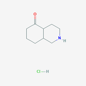molecular formula C9H16ClNO B2593434 2,3,4,4a,6,7,8,8a-Octahydro-1H-isoquinolin-5-one;hydrochloride CAS No. 2416234-81-4