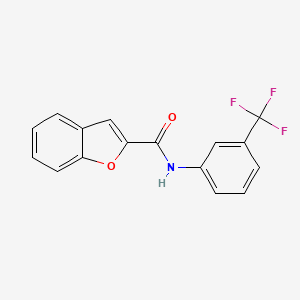 molecular formula C16H10F3NO2 B2593437 N-[3-(trifluoromethyl)phenyl]-1-benzofuran-2-carboxamide CAS No. 302583-11-5
