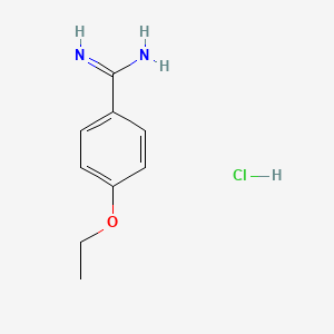 molecular formula C9H13ClN2O B2593448 4-Ethoxybenzene-1-carboximidamide hydrochloride CAS No. 25412-71-9; 59855-69-5