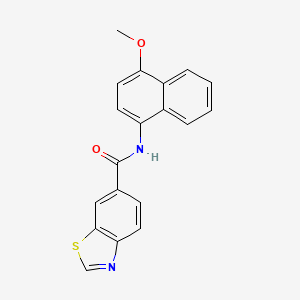 molecular formula C19H14N2O2S B2593449 N-(4-甲氧基萘-1-基)-1,3-苯并噻唑-6-甲酰胺 CAS No. 681169-46-0