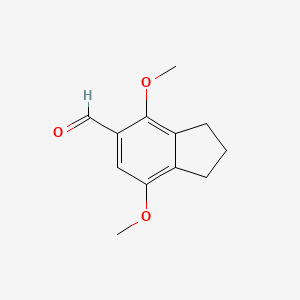 molecular formula C12H14O3 B2593455 4,7-二甲氧基-5-甲酰基茚满 CAS No. 38998-06-0