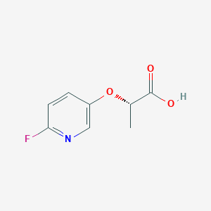 molecular formula C8H8FNO3 B2593460 (2S)-2-(6-Fluoropyridin-3-yl)oxypropanoic acid CAS No. 1932805-86-1