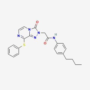 molecular formula C23H23N5O2S B2593466 N-(3-{[5-(4-甲氧基苯基)-1,3,4-恶二唑-2-基]甲氧基}苯基)-1-甲基-1H-吲唑-3-甲酰胺 CAS No. 1216805-15-0