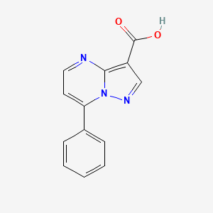 molecular formula C13H9N3O2 B2593481 7-Phenylpyrazolo[1,5-a]pyrimidine-3-carboxylic acid CAS No. 874773-92-9