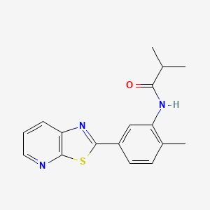 molecular formula C17H17N3OS B2593483 N-(2-metil-5-(tiazolo[5,4-b]piridin-2-il)fenil)isobutiramida CAS No. 863593-90-2