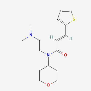 molecular formula C16H24N2O2S B2593519 (E)-N-(2-(dimethylamino)ethyl)-N-(tetrahydro-2H-pyran-4-yl)-3-(thiophen-2-yl)acrylamide CAS No. 1799265-39-6