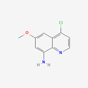 molecular formula C10H9ClN2O B2593523 4-氯-6-甲氧基喹啉-8-胺 CAS No. 266336-49-6