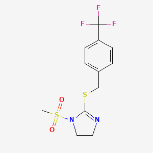 1-(methylsulfonyl)-2-((4-(trifluoromethyl)benzyl)thio)-4,5-dihydro-1H-imidazole