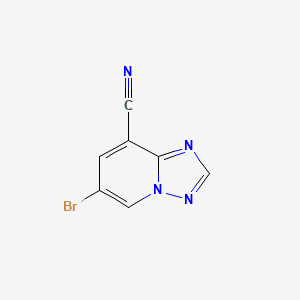 molecular formula C7H3BrN4 B2593543 6-Bromo-[1,2,4]triazolo[1,5-a]pyridine-8-carbonitrile CAS No. 2166674-52-6