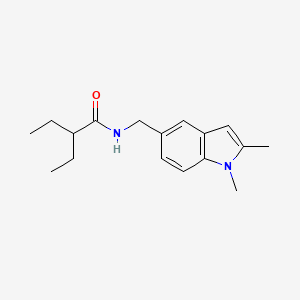 N-[(1,2-dimethylindol-5-yl)methyl]-2-ethylbutanamide