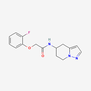 molecular formula C15H16FN3O2 B2593548 2-(2-氟苯氧基)-N-(4,5,6,7-四氢吡唑并[1,5-a]吡啶-5-基)乙酰胺 CAS No. 2034587-86-3