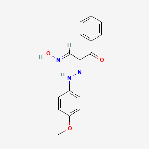 molecular formula C16H15N3O3 B2593551 (2E,3E)-3-(N-hydroxyimino)-2-[2-(4-methoxyphenyl)hydrazin-1-ylidene]-1-phenylpropan-1-one CAS No. 339279-53-7