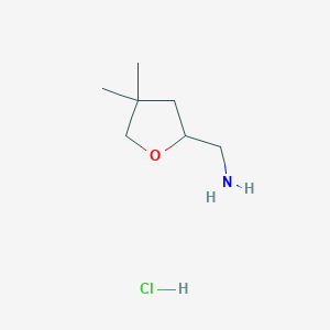 molecular formula C7H16ClNO B2593553 (4,4-二甲氧环己烷-2-基)甲胺盐酸盐 CAS No. 2094914-88-0