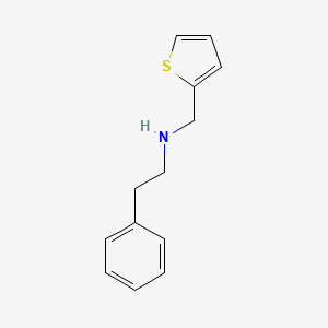 molecular formula C13H15NS B2593556 2-phenyl-N-(thiophen-2-ylmethyl)ethanamine CAS No. 1135234-39-7; 774552-93-1