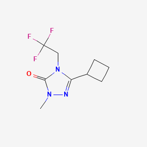 molecular formula C9H12F3N3O B2593568 3-环丁基-1-甲基-4-(2,2,2-三氟乙基)-4,5-二氢-1H-1,2,4-三唑-5-酮 CAS No. 2200178-14-7