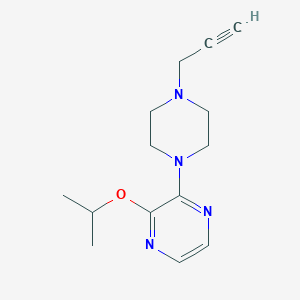 molecular formula C14H20N4O B2593583 2-丙-2-氧基-3-(4-丙-2-炔基哌嗪-1-基)吡嗪 CAS No. 1607264-64-1