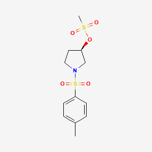 B2593595 (3R)-1-[(4-methylphenyl)sulfonyl]tetrahydro-1H-pyrrol-3-yl methanesulfonate CAS No. 956187-93-2