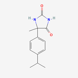 molecular formula C13H16N2O2 B2593613 5-Methyl-5-[4-(propan-2-yl)phenyl]imidazolidine-2,4-dione CAS No. 208337-63-7