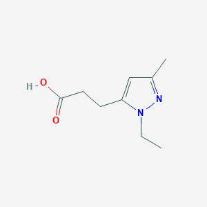 molecular formula C9H14N2O2 B2593622 3-(1-乙基-3-甲基-1H-吡唑-5-基)丙酸 CAS No. 1494600-97-3