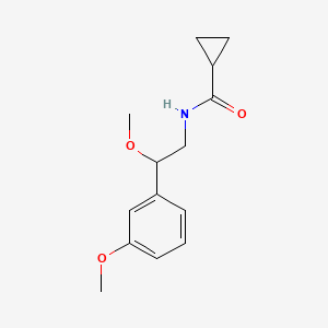 molecular formula C14H19NO3 B2593625 N-(2-甲氧基-2-(3-甲氧基苯基)乙基)环丙烷甲酰胺 CAS No. 1797281-48-1