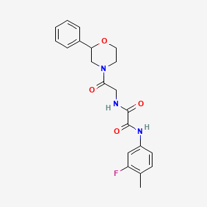 N1-(3-fluoro-4-methylphenyl)-N2-(2-oxo-2-(2-phenylmorpholino)ethyl)oxalamide