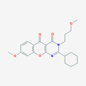 2-cyclohexyl-8-methoxy-3-(3-methoxypropyl)-3H-chromeno[2,3-d]pyrimidine-4,5-dione