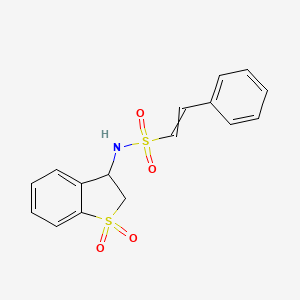 N-(1,1-dioxo-2,3-dihydro-1lambda6-benzothiophen-3-yl)-2-phenylethene-1-sulfonamide