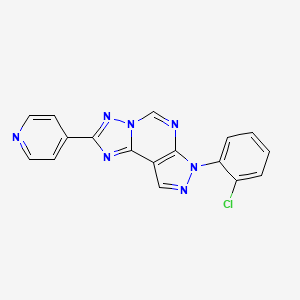 molecular formula C17H10ClN7 B2593634 7-(2-氯苯基)-2-(吡啶-4-基)-7H-吡唑并[4,3-e][1,2,4]三唑并[1,5-c]嘧啶 CAS No. 902042-61-9