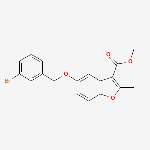 molecular formula C18H15BrO4 B2593642 5-[(3-溴苯基)甲氧基]-2-甲基-1-苯并呋喃-3-羧酸甲酯 CAS No. 308296-17-5