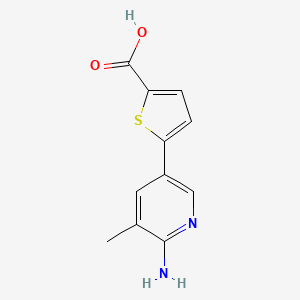 molecular formula C11H10N2O2S B2593655 5-(6-氨基-5-甲基吡啶-3-基)噻吩-2-羧酸 CAS No. 872838-45-4
