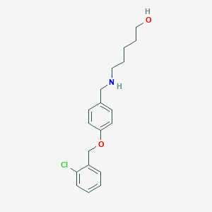 molecular formula C19H24ClNO2 B259367 5-({4-[(2-Chlorobenzyl)oxy]benzyl}amino)-1-pentanol 
